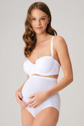 Modal Pamuklu Yüksek Bel Hamile Külot Beyaz - 2588 - Hamileco Homewear