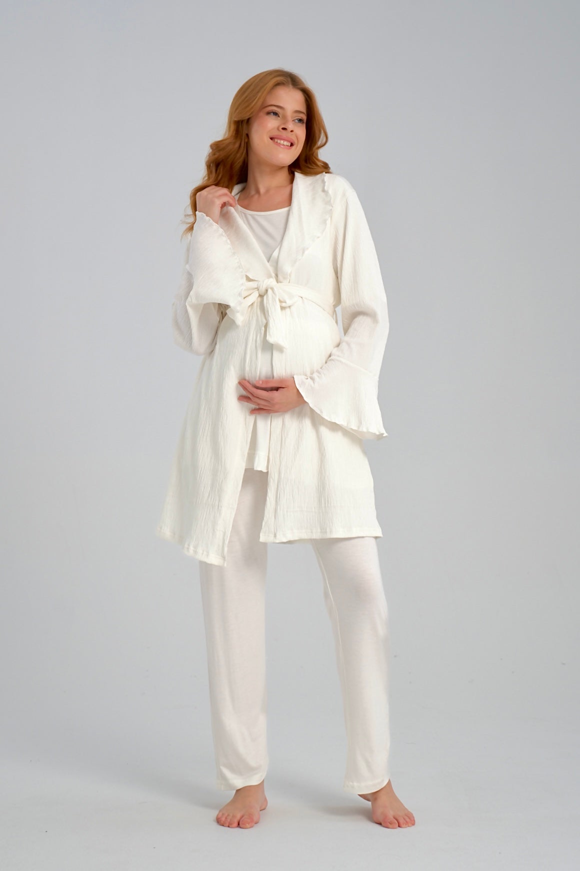 Jakar Sabahlıklı V Yaka Emzirme Özellikli Lohusa Pijama Takımı 540