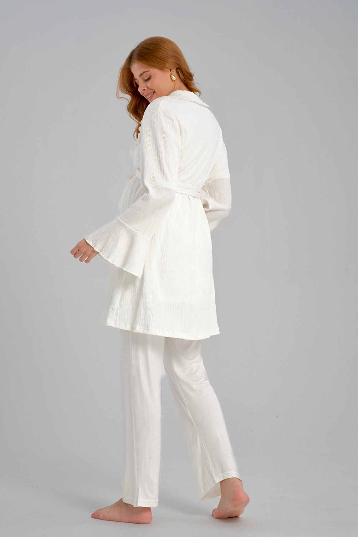 Jakar Sabahlıklı V Yaka Emzirme Özellikli Lohusa Pijama Takımı 540