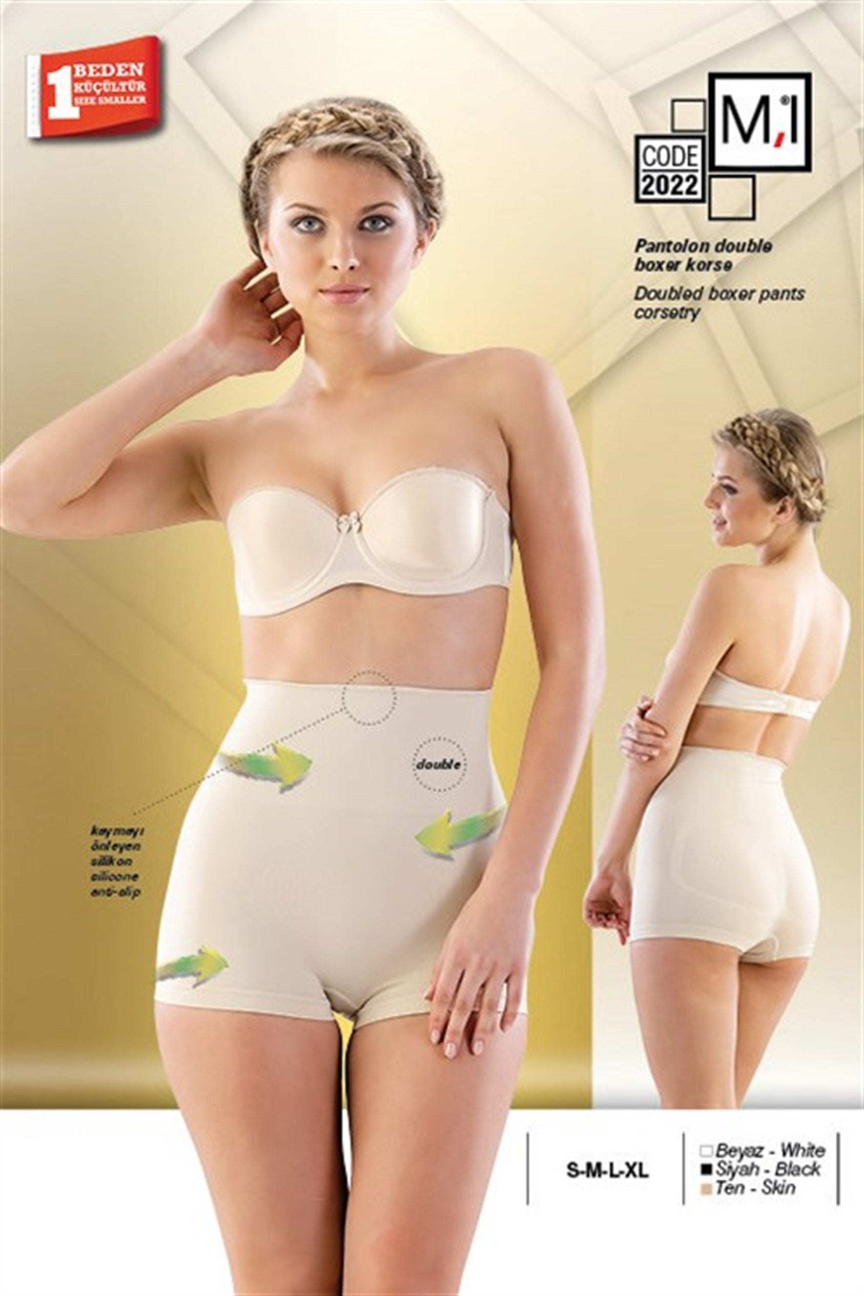 Emay 2022 Toparlayıcı Pantolon Double Boxer Lohusa Korse - Hamileco Homewear