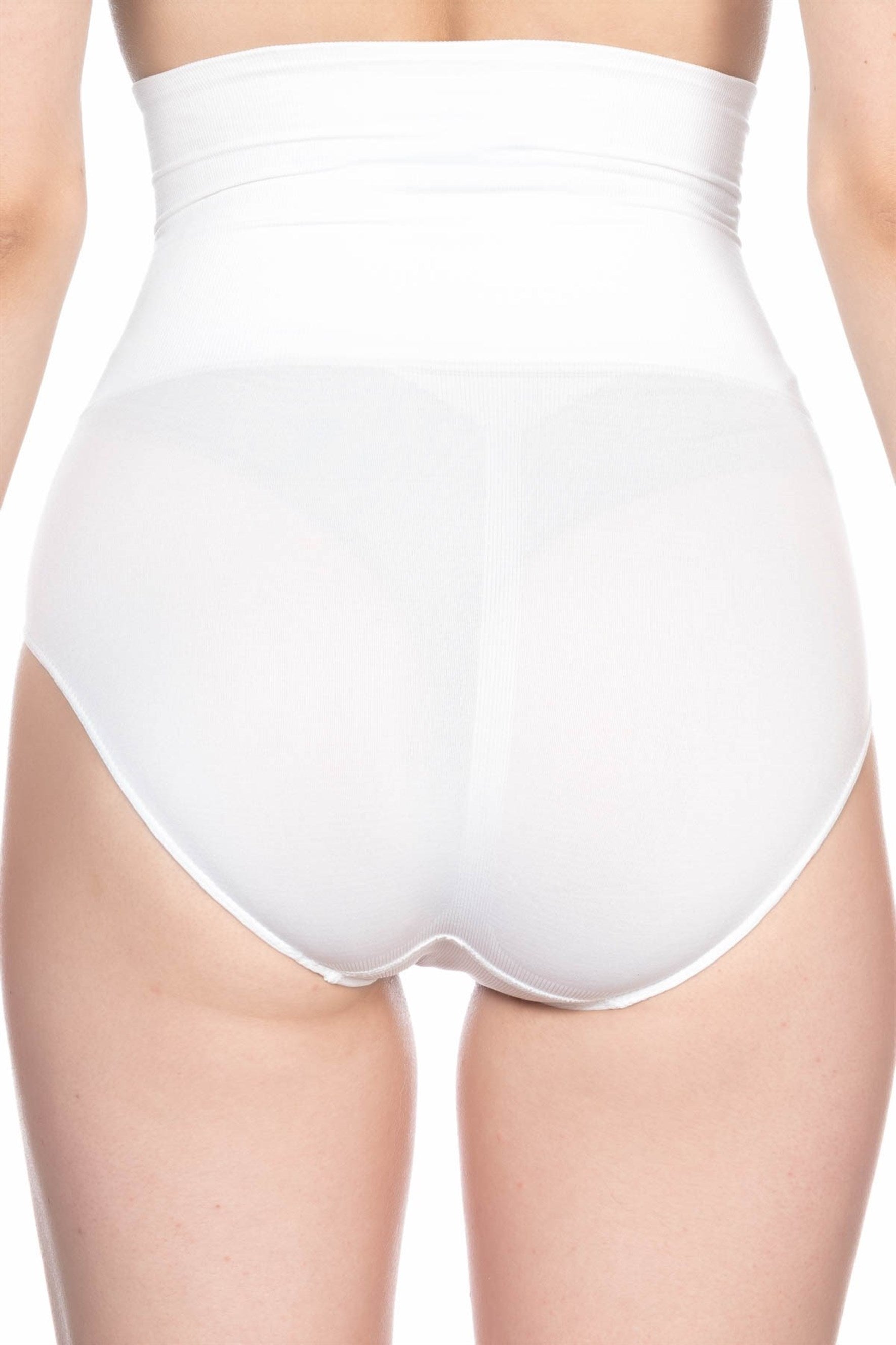 Emay 2200 Dikişsiz Slip Pantolon Lohusa Korse Beyaz - Hamileco Homewear