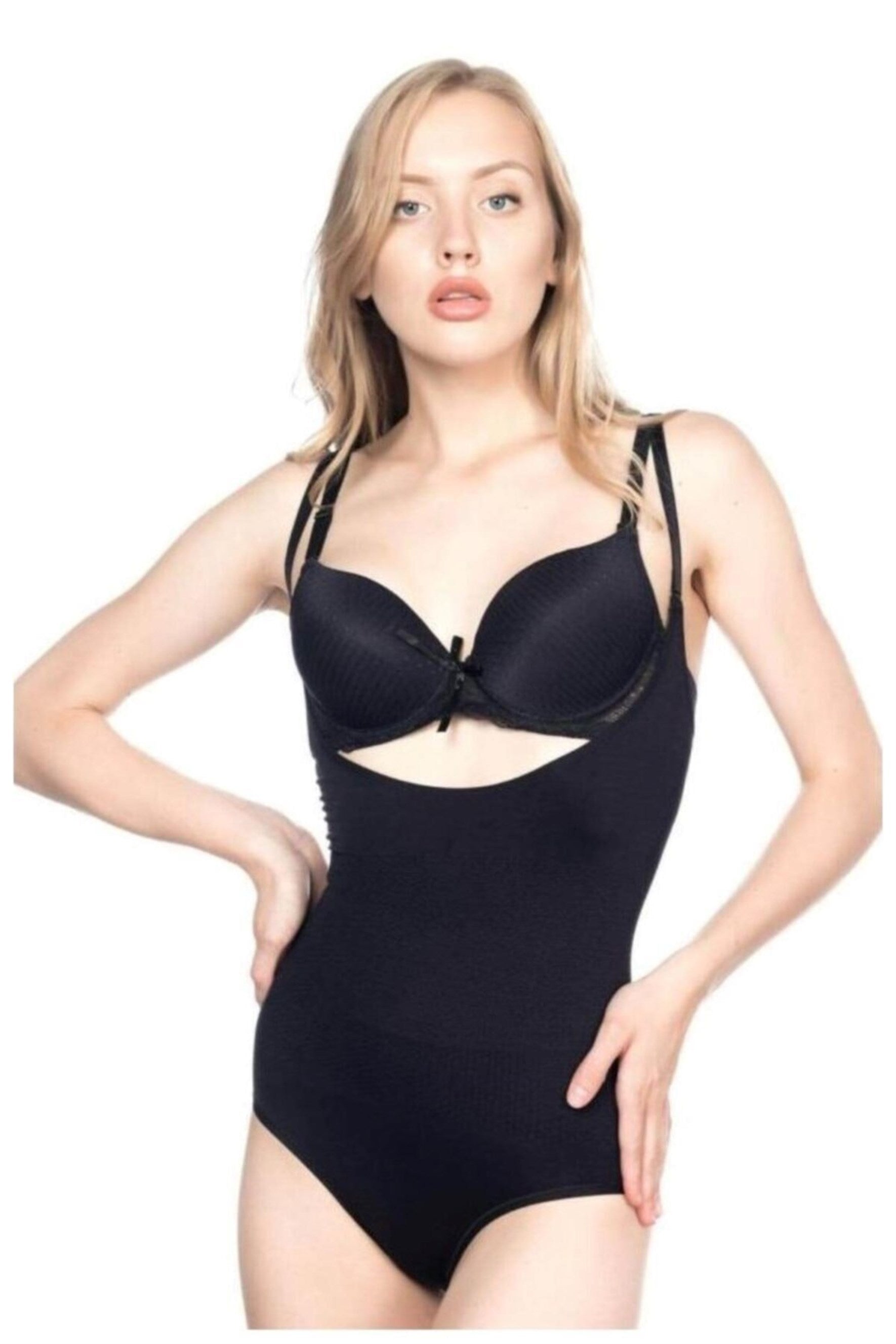 Emay 2811 İz Yapmaz Göğsü Açık Slip Boy Lohusa Korse - Hamileco Homewear