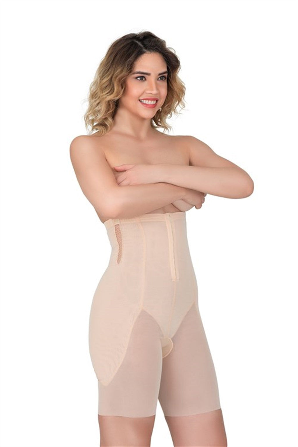 Emay 2928 Toparlayıcı Ön Agraflı Tül Lazer Lohusa Korse - Hamileco Homewear