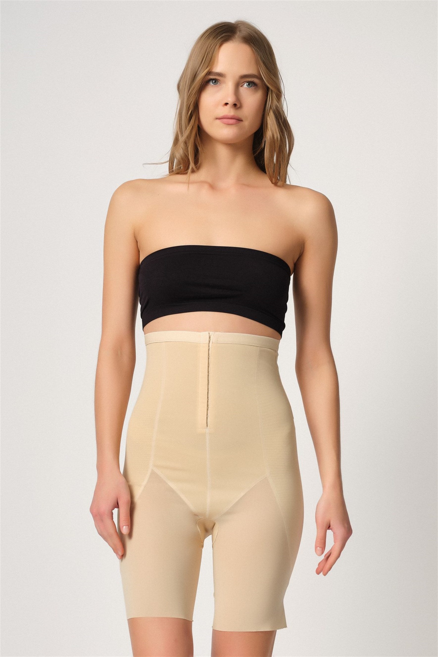 Emay 2928 Toparlayıcı Ön Agraflı Tül Lazer Lohusa Korse - Hamileco Homewear