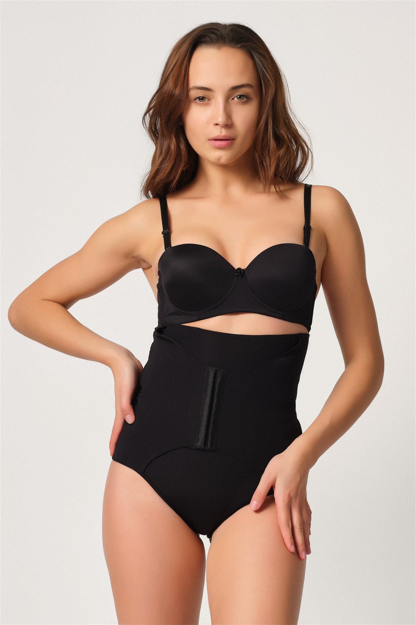 Emay 2932 Yelek Agraflı Lazer Slip Lohusa Korse - Hamileco Homewear