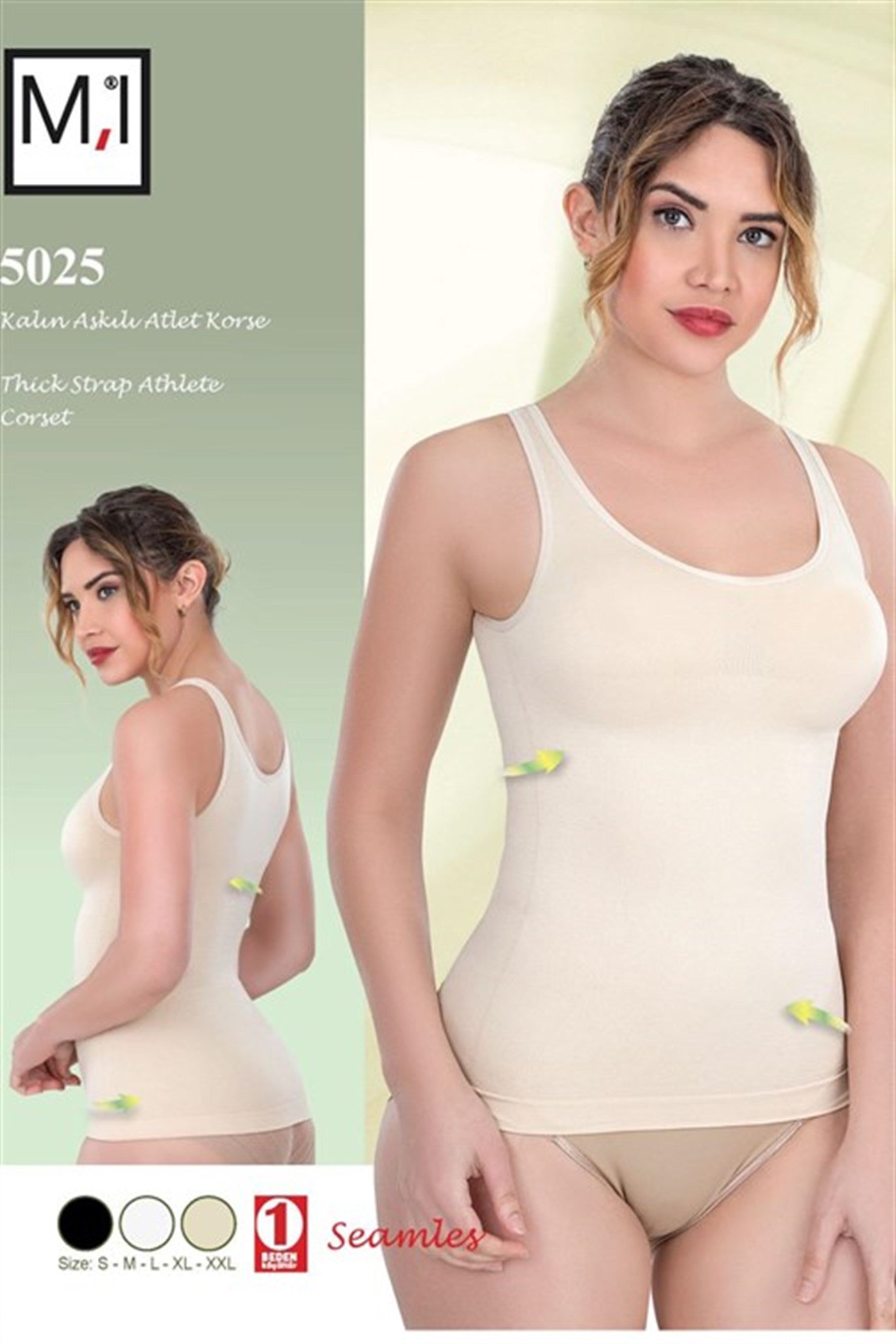 Emay 5025 Kalın Askılı Atlet Lohusa Korse - Hamileco Homewear