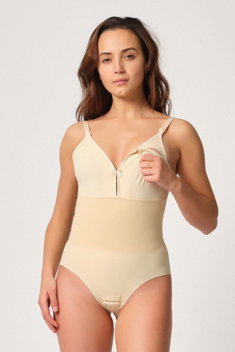 Emay 2944 Sırt Destekli Body Korse Emzirme Atleti - Hamileco Homewear